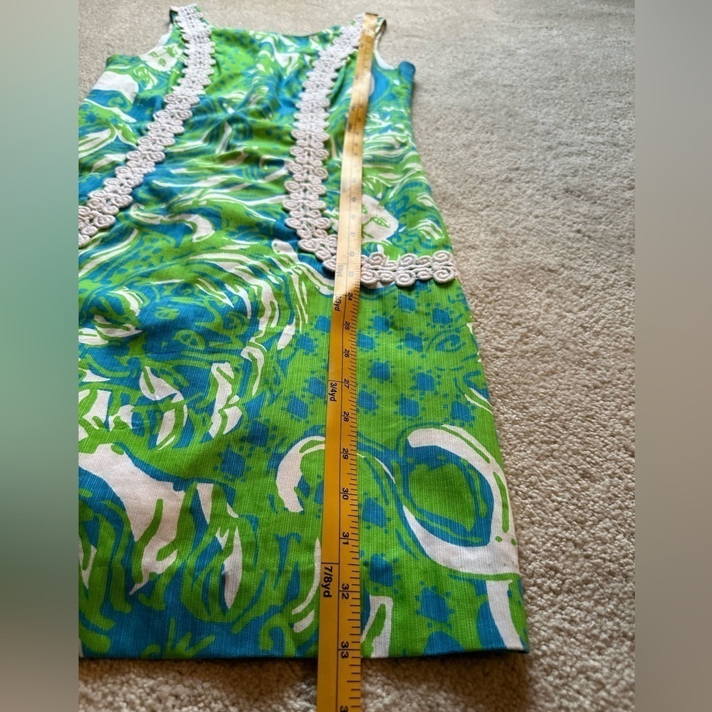 Lilly Pulitzer "Roar Of The Jungle" Alpha Delta Pi Lion Shift Dress Size 0 - Picture 5 of 11